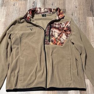 Huntworth Tan Fleece Jacket with Camouflage Accents